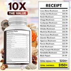 NEW AGE Lions Mane Mushroom Supplement with Turkey Tail Reishi Cordyceps Chaga with Marshmallow Root - 120 Count