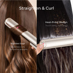 TYMO Flat Iron Hair Straightener and Curler 2 in 1 with 10s Fast Heating, 1 Inch Professional Titanium Straightening Curling Iron with 32 Adjustable Temp and Automatic Shut Off, Champagne