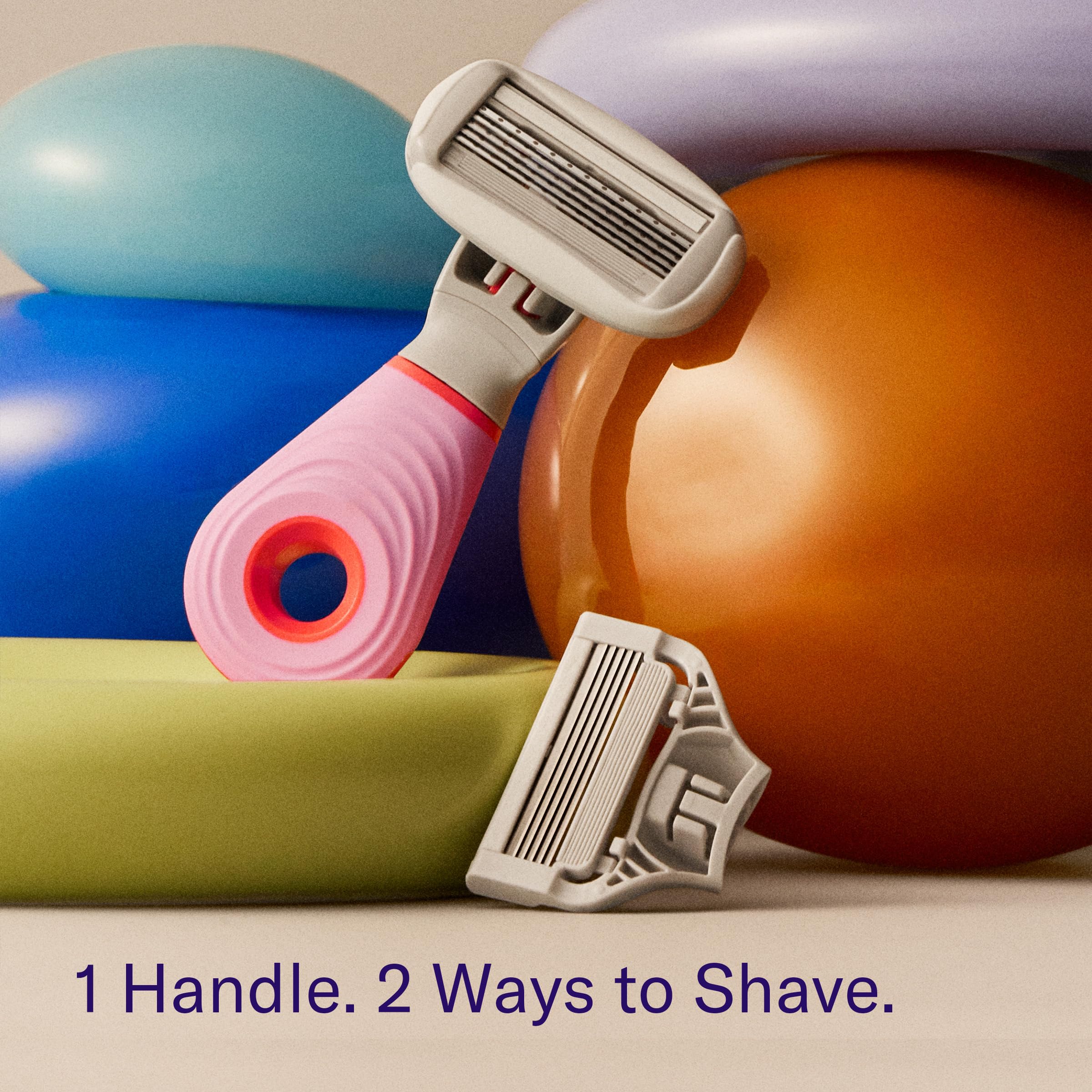 Flamingo Travel Razor Kit for Women - Body & Pubic Razor - Mini Handle, 2 Blade Refills, 1 Travel Size Foaming Shave Gel & Vented Case - TSA Approved Essentials