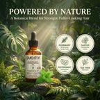 PURA D'OR Scalp & Hair Strengthening Oil Supports Optimal Growth, Reduce Breakage, Nourish Roots for Healthier, Fuller, Thicker Hair - Rosemary, Castor & Peppermint Oil: 3.3 Oz Ayurvedic Hair Care