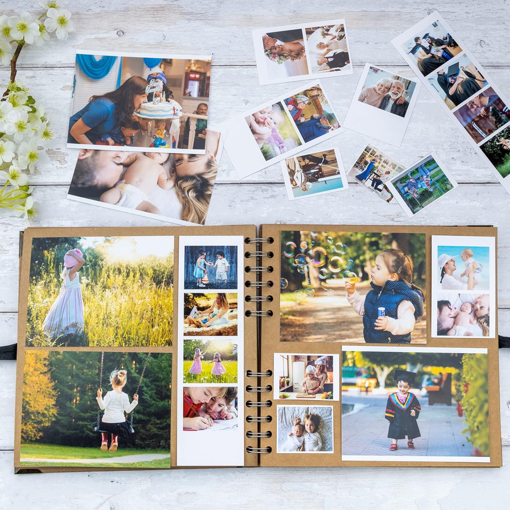 Buy now Bstorify Scrapbook Album 60 Pages (8 x 8 Inch) Brown Thick 200gsm Kraft Paper, Photo Album Scrapbook, Memory Book - Ideal for Your Scrapbooking Albums Art & Craft Projects at indiglob india