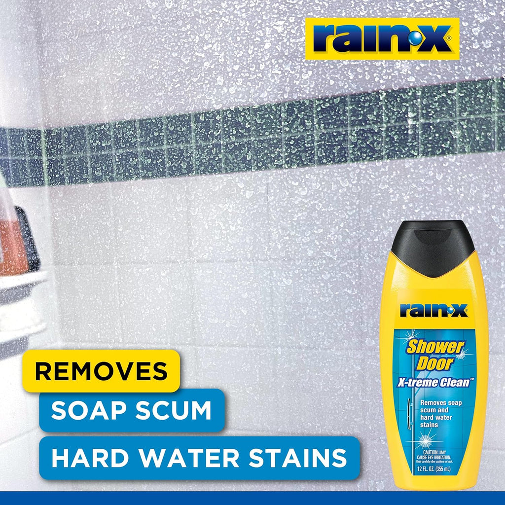 Buy now Rain-X 630035 X-Treme Clean Shower Door Cleaner, 12 Fl. Oz, Formulated To Clean Glass Shower Doors - Easy To Use, Removes Soap Scum, Dirt, Hard Water Build-up, Calcium, Lime Stains And Rust Stains at indiglob india