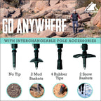 Buy now TrailBuddy Trekking Poles â€“ Lightweight 7075 Aluminum Hiking Poles for Women, Men & Seniors â€“ Collapsible or Foldable Walking Sticks for Travel, Trails & Balance at indiglob india