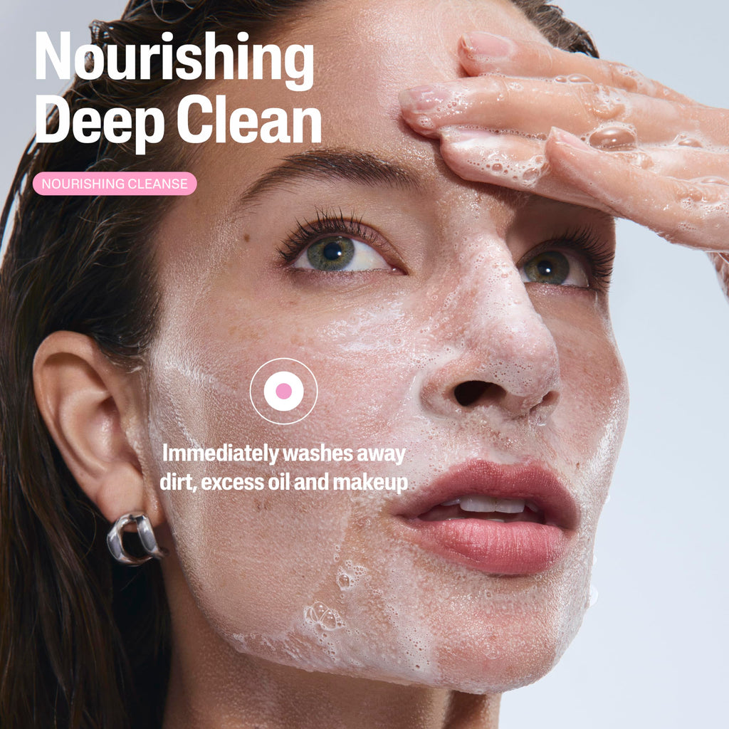Cetaphil Nourishing Oil to Foam Facial Cleanser, Dry Skin, 8 fl oz | Gentle Hydrating Face Wash, Dry And Sensitive Skin, 24-Hour Moisture, Oil-To-Foam Formula, Dermatologist Recommended