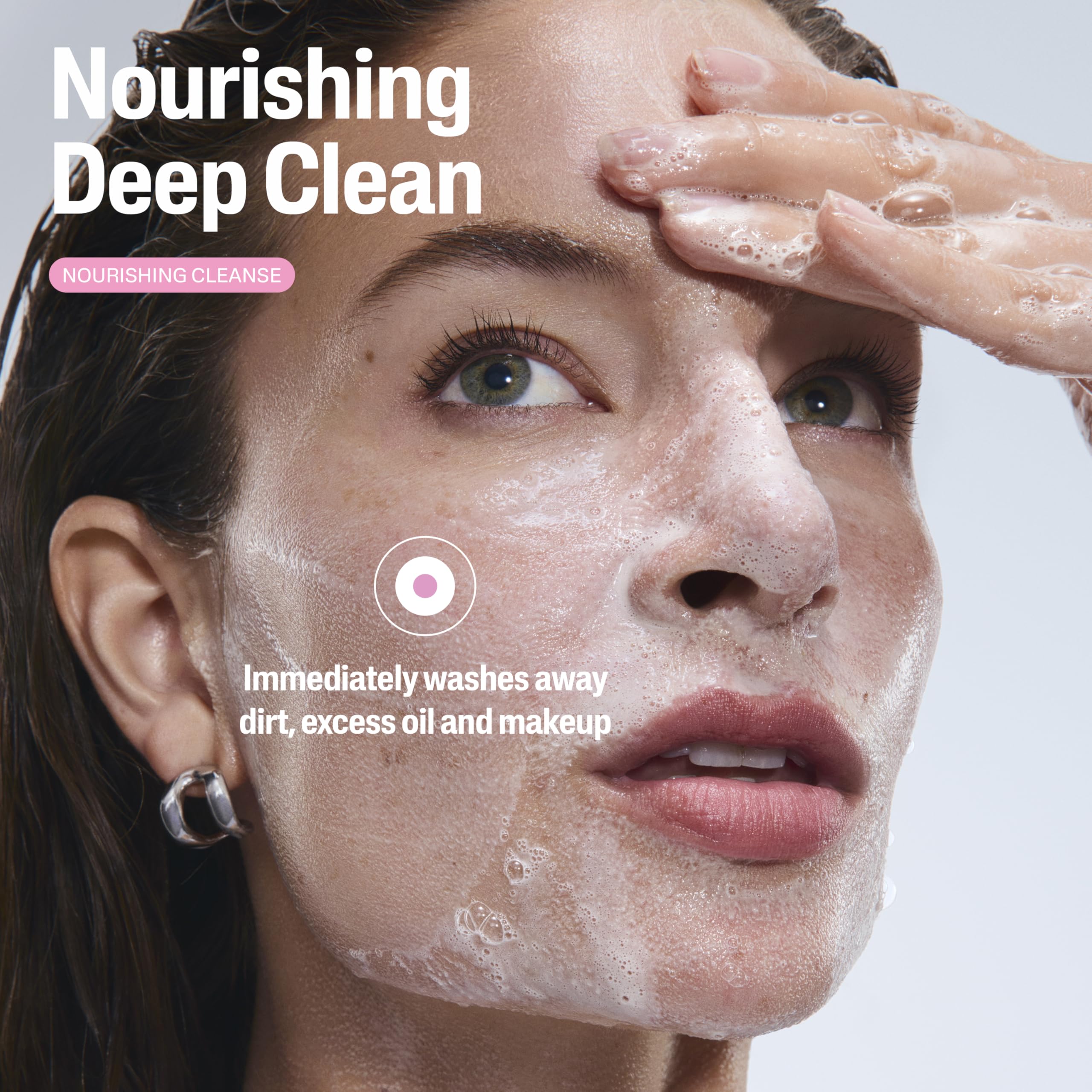 Cetaphil Nourishing Oil to Foam Facial Cleanser, Dry Skin, 8 fl oz | Gentle Hydrating Face Wash, Dry And Sensitive Skin, 24-Hour Moisture, Oil-To-Foam Formula, Dermatologist Recommended