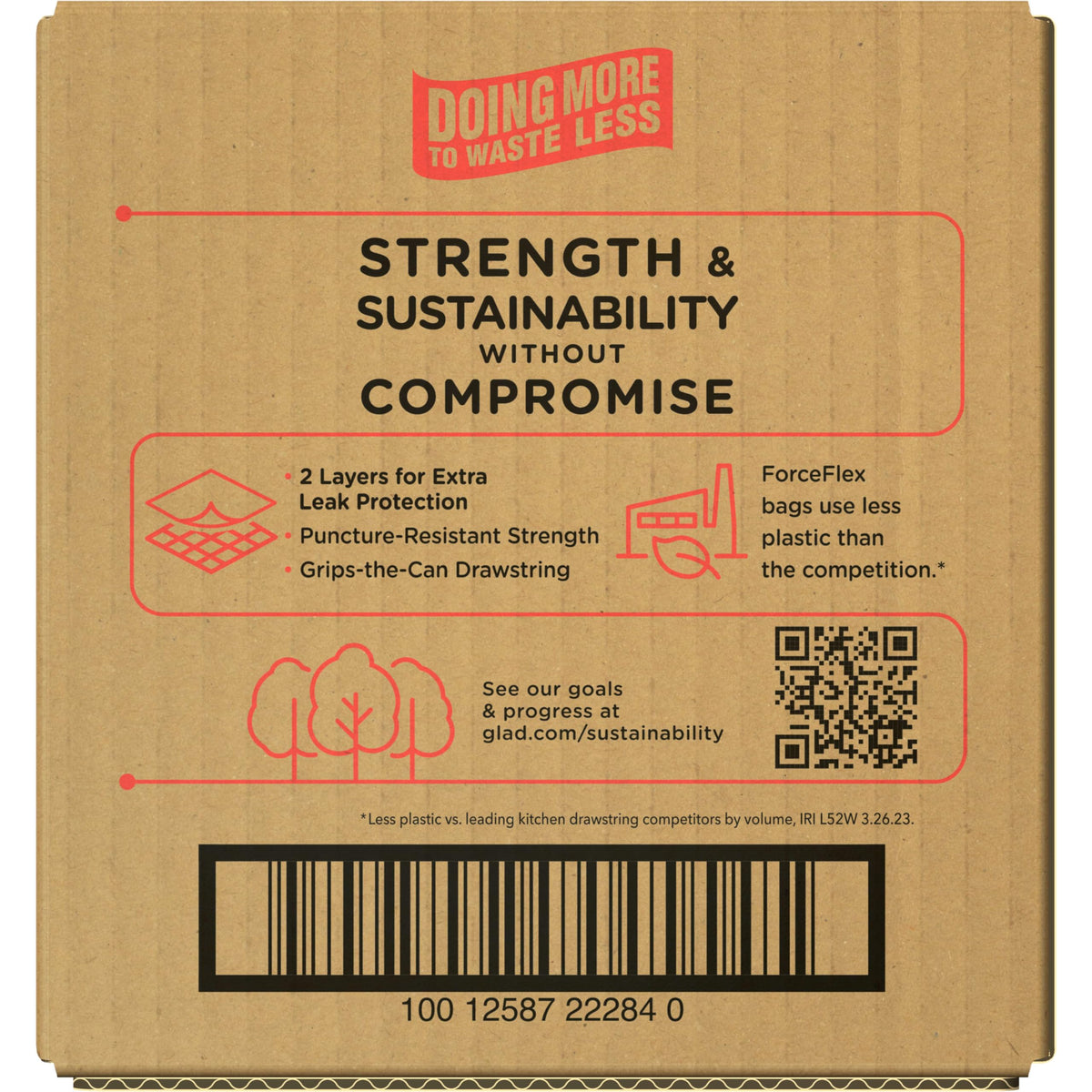 Glad ForceFlex Tall Kitchen Trash Bags, 13 Gal, Gain Moonlight Breeze, 110 Ct, Pack May Vary
