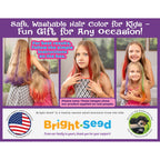 Bright Seed Hair Chalk for Girls, Fun Washable Temporary Hair Color