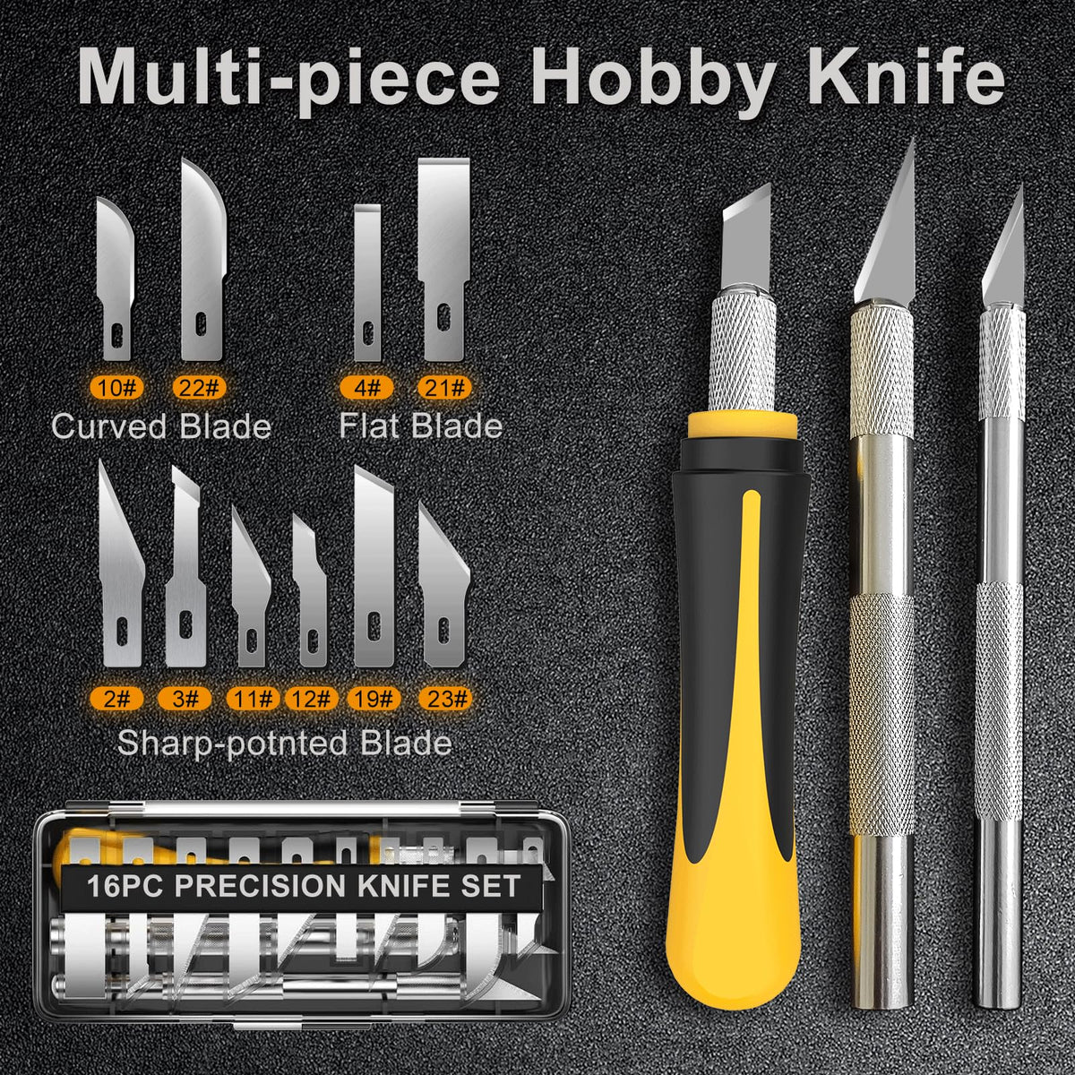 Exacto Knife Set, 16Pcs Craft & Hobby Knife, Precision Cutting Tool