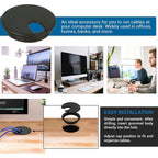 Buy now 5 Pack Rok Hardware 3" (76mm) Black Round Computer Desk Table Port Wire Cable Cord Organizer Hole Cover Grommet, ROKRG3BLK at indiglob india
