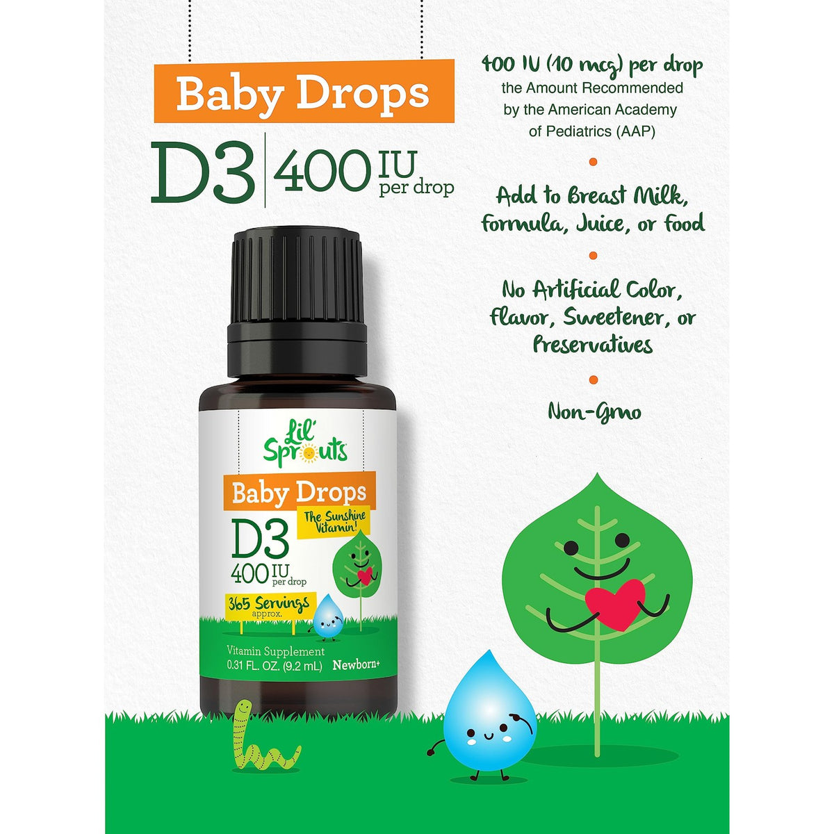 Carlyle Baby Vitamin D3 Liquid Drops | 400 IU