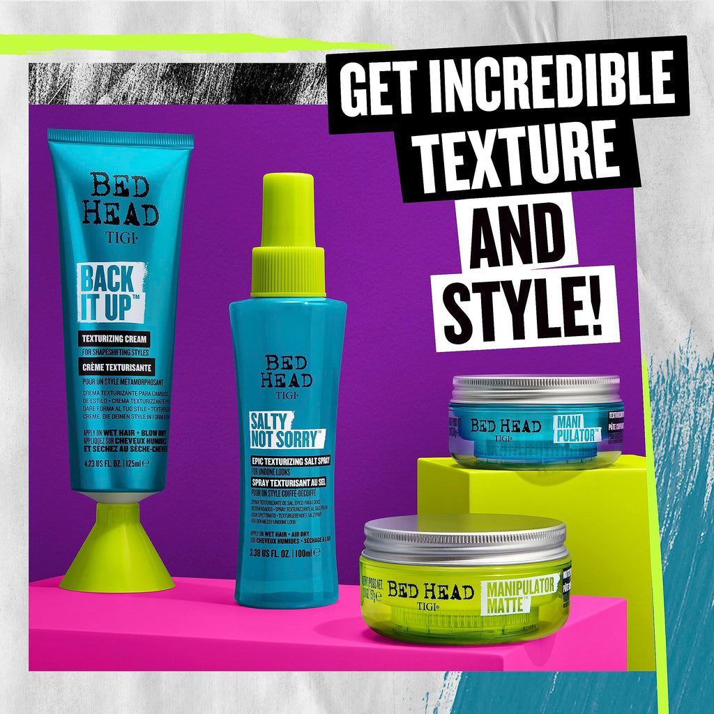 TIGI Bed Head Manipulator Texturizing Putty, Firm Hold Styling Putty for Short to Medium Hair, 2.01 oz