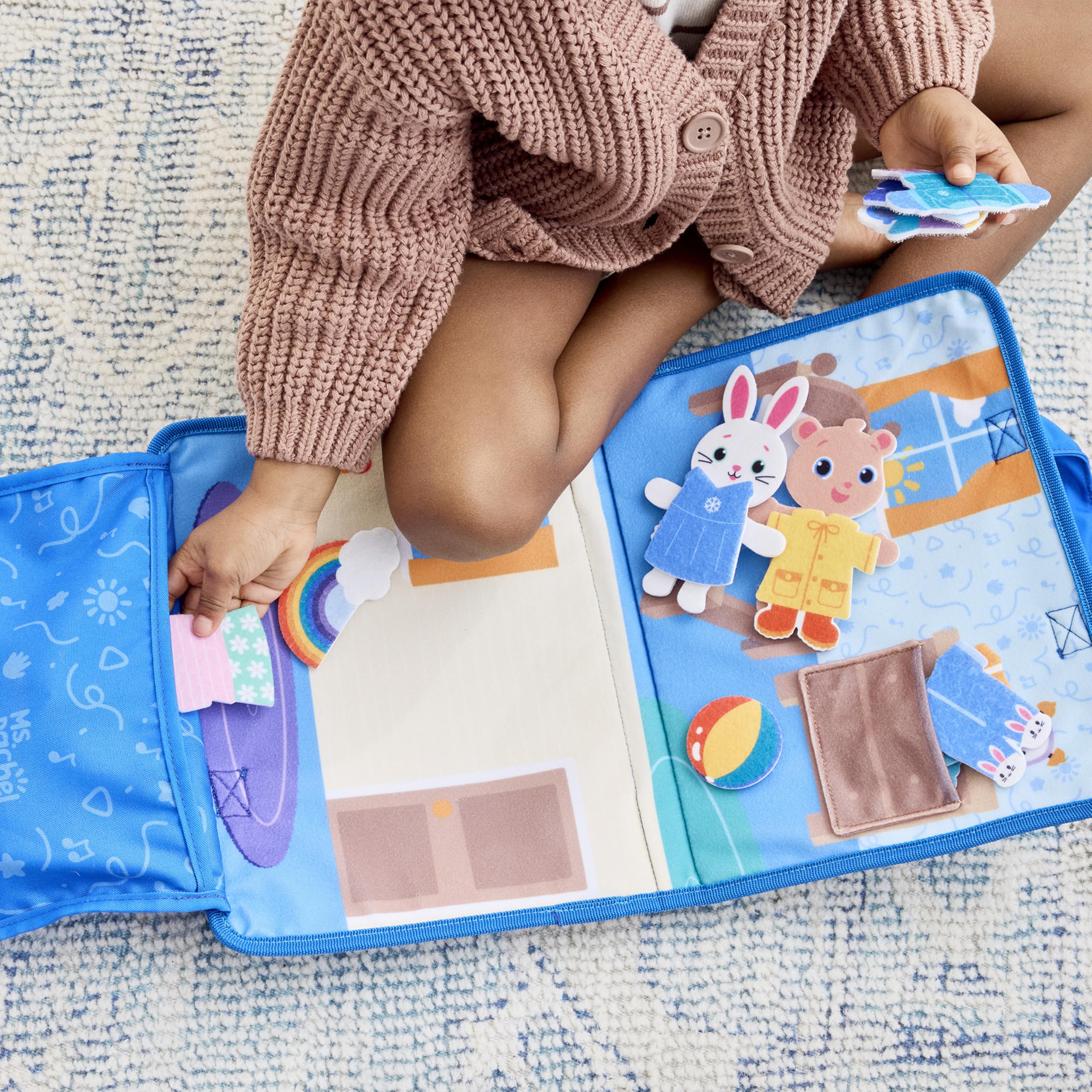 Buy now Melissa & Doug?? Ms. Rachelƒ?› What to Wear Felt Activity Board Take-Along Preschool Learning Toy for Boys and Girls - FSC Certified at indiglob india