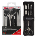 Buy now Revlon Men's Grooming Kit, 5-Piece Travel Essentials Set, Includes Nail Clippers, Scissors, File, Tweezers and Carrying Case, Stainless Steel, 1 count at indiglob india
