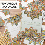 Beautiful Adult Coloring Book Set of 2 for Relaxation - Mandala Books
