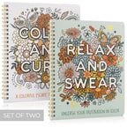 Beautiful Coloring Book Set of 2 for Adult Relaxation with Floral Designs