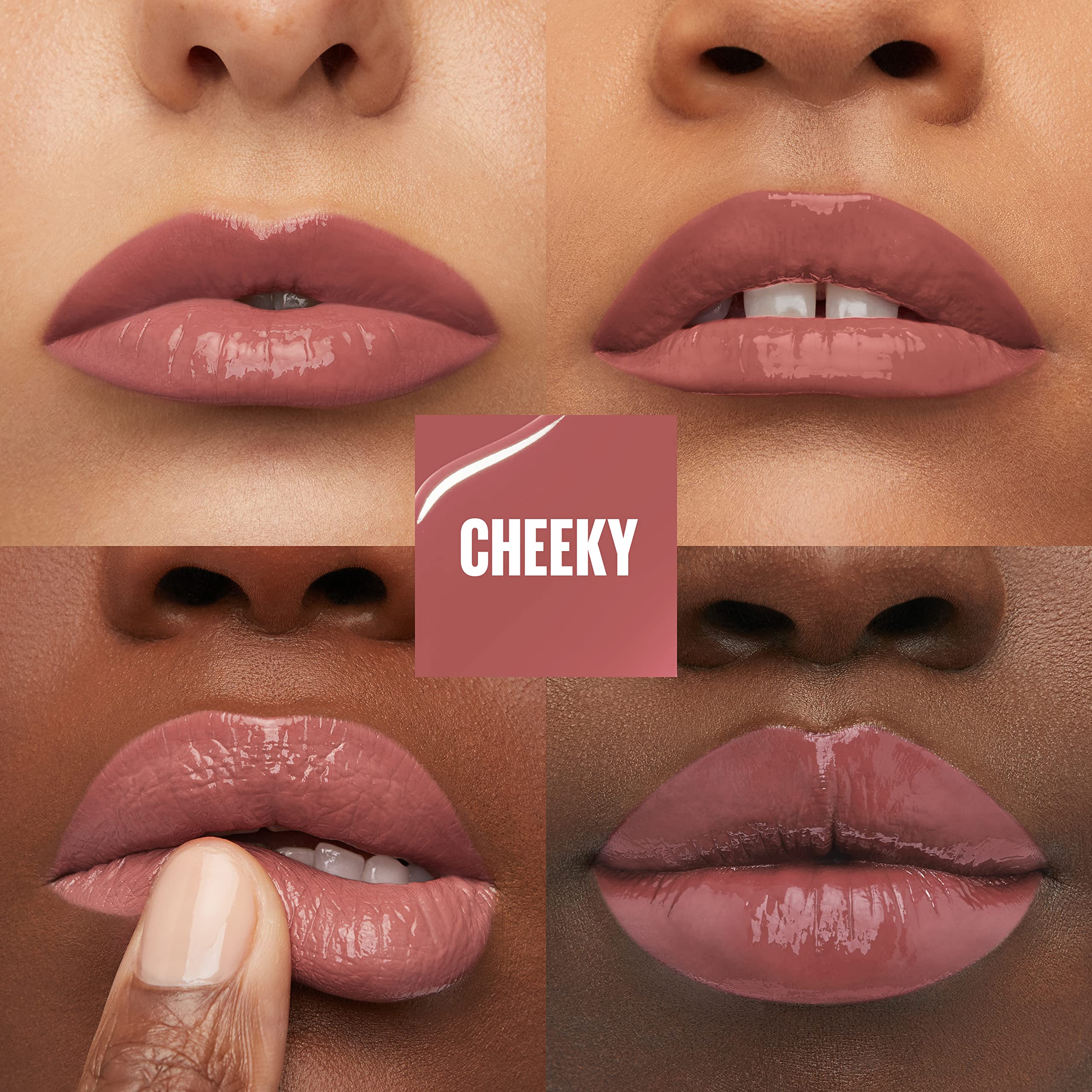 Buy now Maybelline Super Stay Vinyl Ink Longwear No-Budge Liquid Lipcolor Makeup, Highly Pigmented Color and Instant Shine, Cheeky, Rose Nude Lipstick, 0.14 fl oz, 1 Count at indiglob india