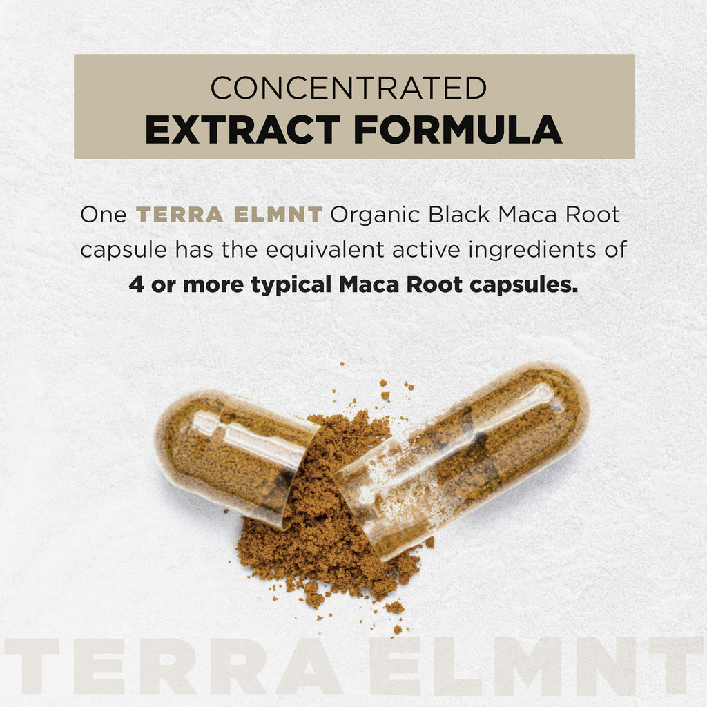 40x Strength Organic Black Maca Root with 15:1 Ashwagandha for Men | #1 Highest Potency Black Maca Root Capsules for Men 40:1 Extract - 100% Pure Maca Peruana Gelatinized Maca Root Powder Pills