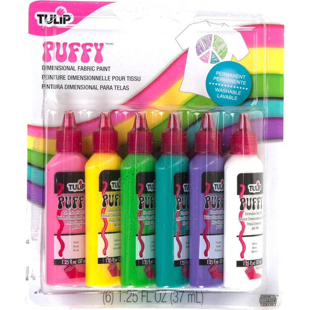 Buy now Tulip Puffy Paint: 3-D Fashion Paint, Assorted Colors, 6 Pack at indiglob india