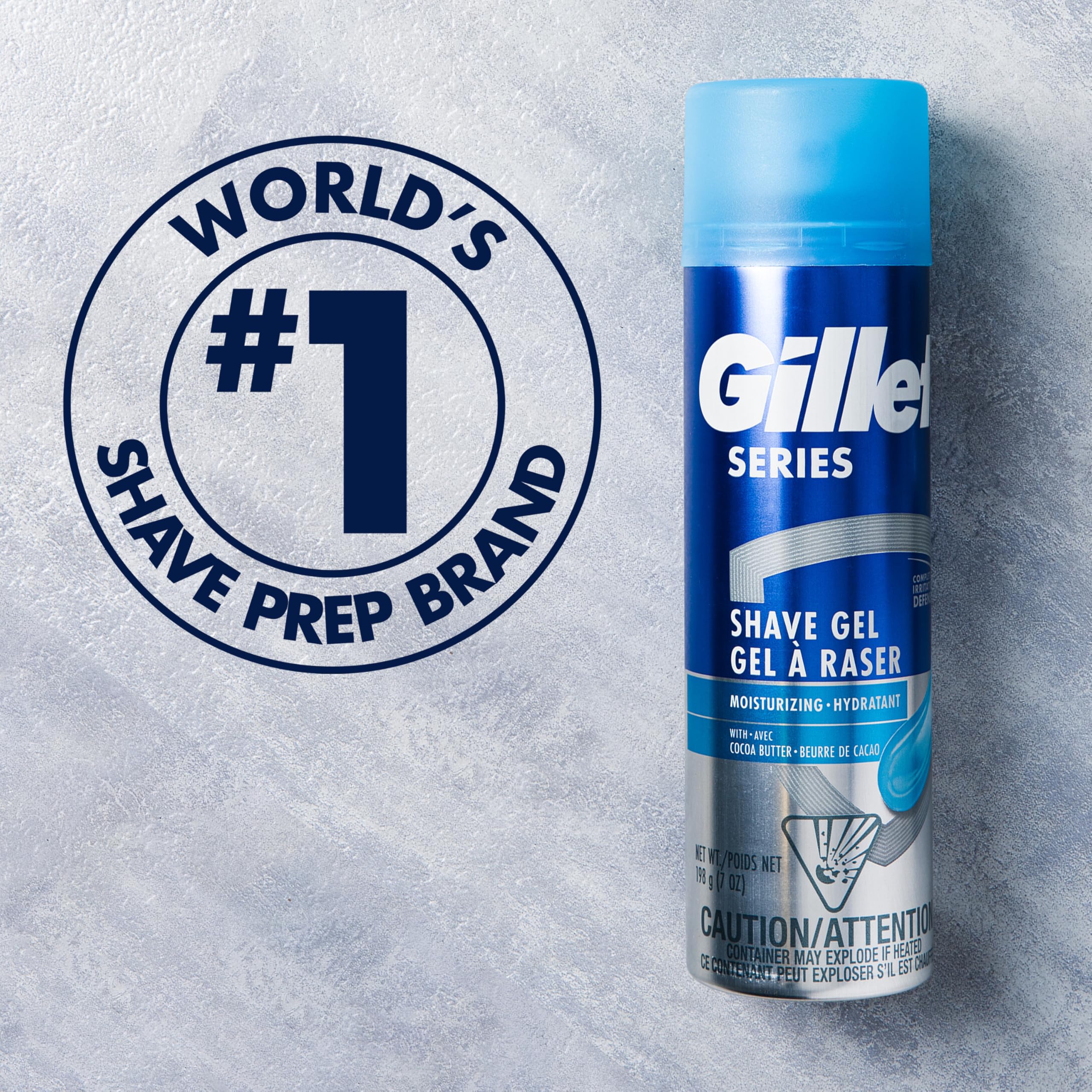 Gillette Series 3X Action Shave Gel, Moisturizing Twin Pack (7 Ounce Each) (Pack of 3)