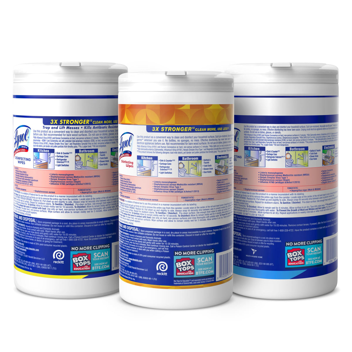 Lysol Disinfecting Wipes, Cleaner, Lemon + Linen + Mango, 80 ct. (3 Pack)