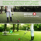 Weedeater Handle, Weedeater Handle Extension, Ergonomic Trimmer Handle Grip, String Trimmer Handle, Lawn Trimmer Handle Grip, Extension for Trimming, Lawn Care and Landscaping 17.7IN