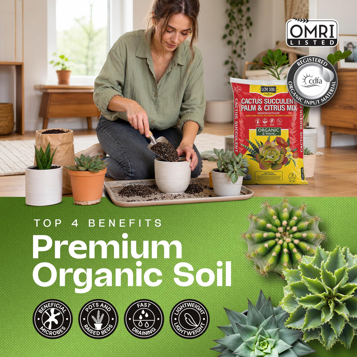 Cactus & Succulent Soil Mix, 0.5 Cu Ft
