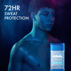 Buy now Gillette Antiperspirant and Deodorant for Men, 72hr Sweat & Odor Protection, Long Lasting Freshness, Anti-White Mark Technology, Clear Gel, Arctic Ice Scent, 3.8 oz (Pack of 2) at indiglob india