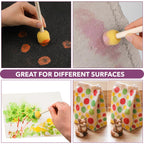 Bates- Round Sponges Brush Set, 0.5”, 0.75”, 1" & 1.5”, 40 Pack, Round Sponge Paint Brushes for Painting, Paint Sponges for Acrylic, Painting Tools for Kids, Arts, and Crafts