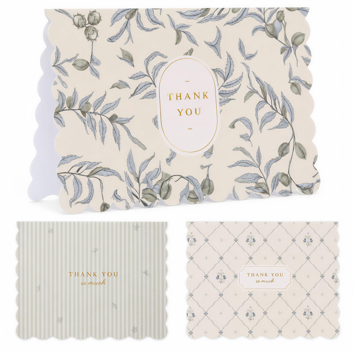 ZICOTO Beautiful Thank You Cards Set of 30 With Envelopes and Cute Stickers