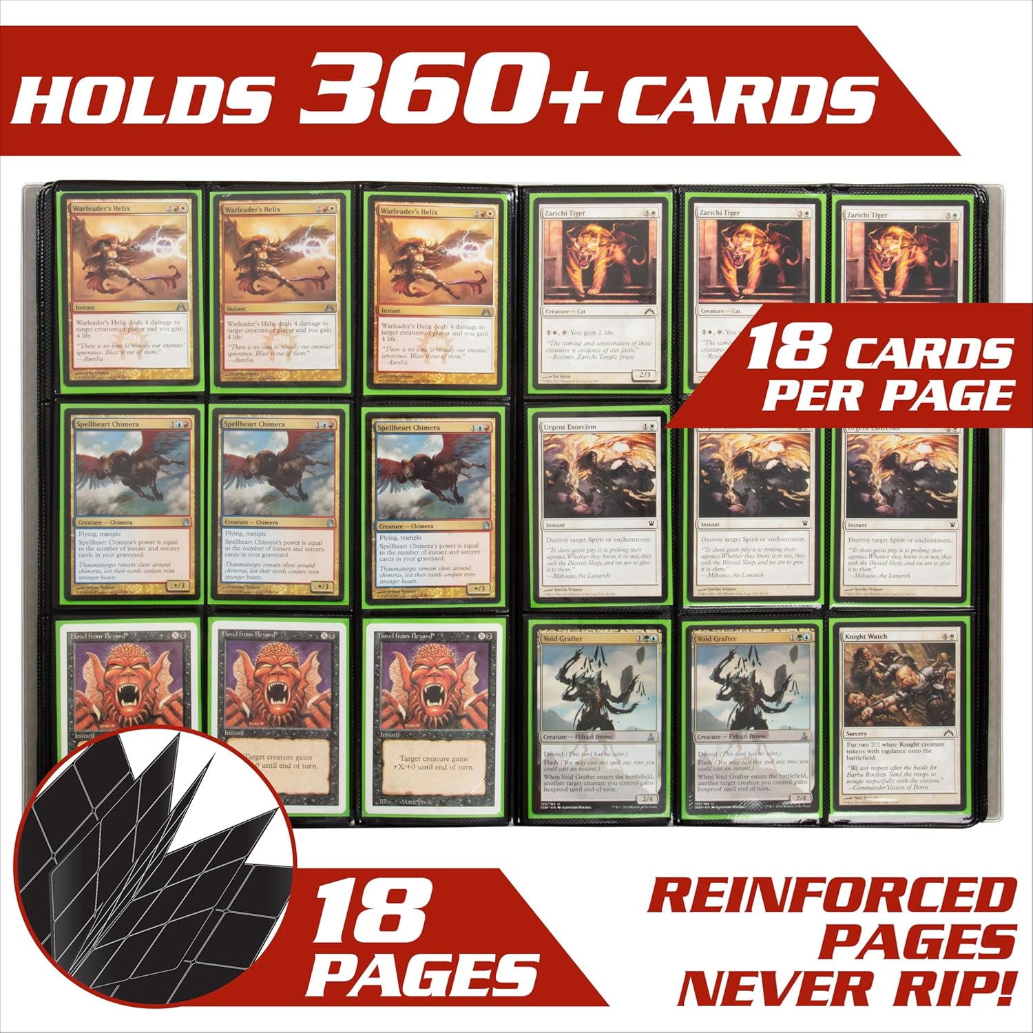 Buy now 9 Pocket Trading Card Binder- Holofoil Green Album w Side Loading Pockets, AntiTheft Anti-Drop- TCG Collector Storage Organizer for 360 CardsCompatible with Pokémon, Yu-Gi-Oh!, MTG Magic The Gathering at indiglob india