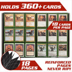 Buy now 9 Pocket Trading Card Binder- Holofoil Pink Album w Side Loading Pockets, AntiTheft Anti-Drop- TCG Collector Storage Organizer for 360 Cards-Compatible with Pokémon, Yu-Gi-Oh!, MTG Magic The Gathering at indiglob india