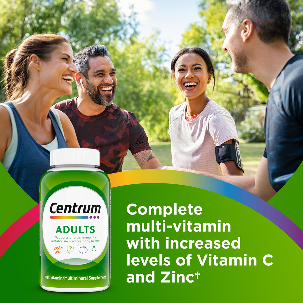 Centrum Multivitamin for Adults 18 and Over, 200 Tablets | Contains B Vitamins, Vitamin C, Vitamin E and Antioxidants, Supports Healthy Immune Response, GLP-1 Support