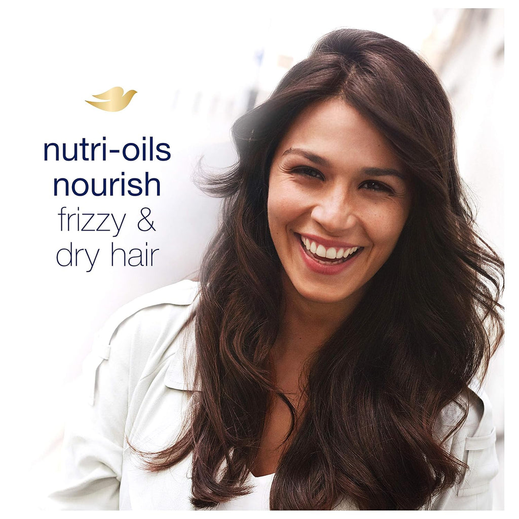 Buy now Dove Nutritive Solutions Anti Frizz Shampoo for Frizzy, Tangled Hair Oil Therapy with Nutri-Oils Moisturizing Shampoo Formula Smooths Hair 12 oz at indiglob india