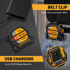 Buy now PREXISO 2-in-1 Laser Tape Measure, 135Ft Rechargeable Measurement Tool & 16Ft Measuring Movable Magnetic Hook - Pythagorean, Area, Volume, Ft/Ft+in/in/M Unit NOT Digital at indiglob india