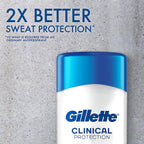 Buy now Gillette Clinical Antiperspirant and Deodorant for Men, 72hr Sweat & Odor Protection, Long Lasting Freshness, Anti-White Mark Technology, Clear Gel, Cool Wave Scent, 1.6 oz (Pack of 3) at indiglob india