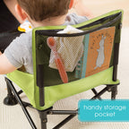 Buy now Summer by Bright Starts Pop 'N Sit Portable Booster Chair, Floor Seat, Indoor/Outdoor Use, Compact Fold, Green, 6 Mos - 3 Yrs at indiglob india