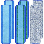 6 Pack Microfiber Cleaning Replacement Pad for Bona Mop,Washable Reusable Microfiber Cleaning Mop Pad for Hardwood Floor,Wet Dry Use,2 Deep Cleaning Pad+2 Microfiber Cleaning Pad+2 Dusting Mop Pad