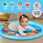 SplashEZ Lights Up Tummy Time Water Mat for Babies, 30" X-Large