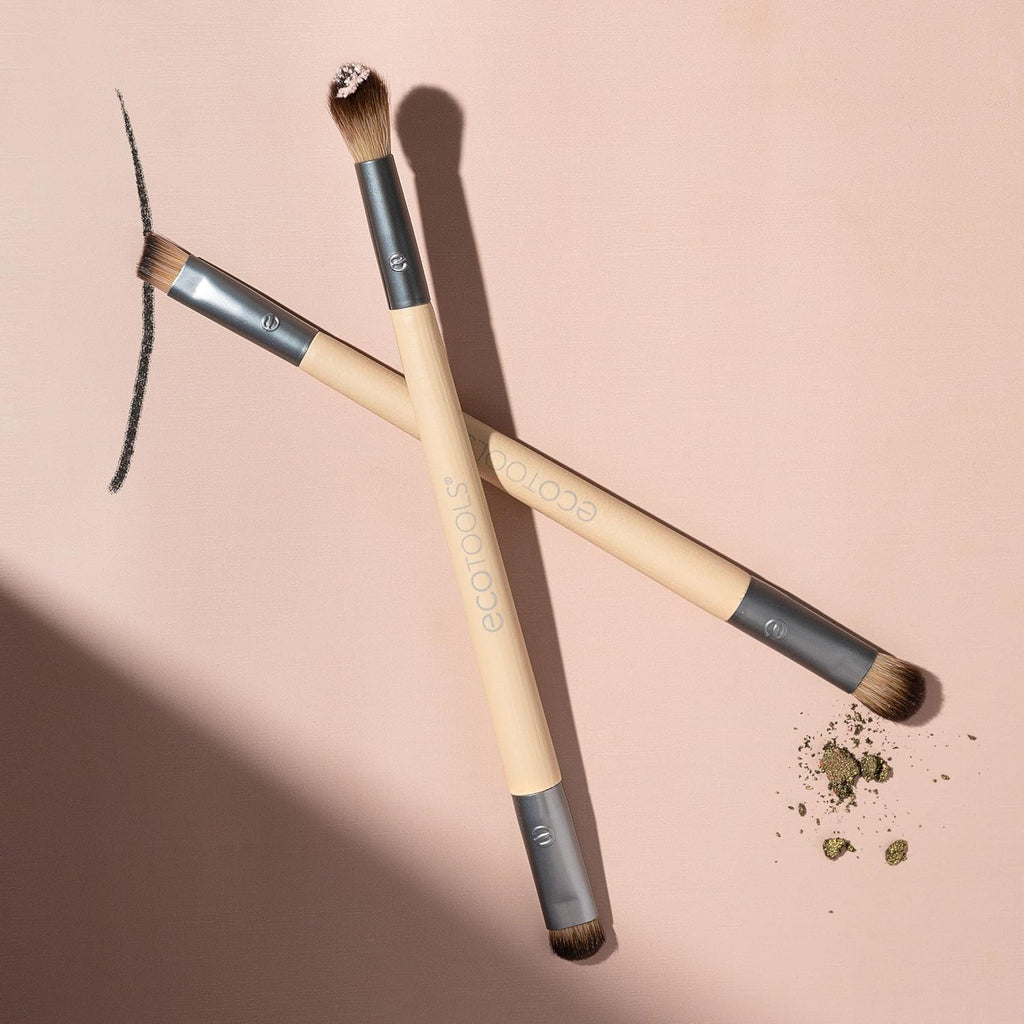 Buy now EcoTools Enhancing Eye Brush Set, Makeup Brushes For Liquid, Cream & Powder Eyeshadow & Eye Liner Application, Dual-Sided & Eco-Friendly, Synthetic Bristles, Cruelty-Free, 2 Piece Set at indiglob india