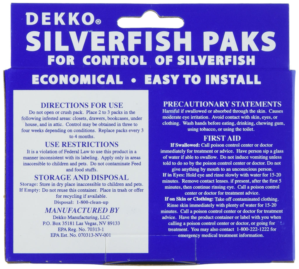 Dekko Silverfish Packs, 1 Box