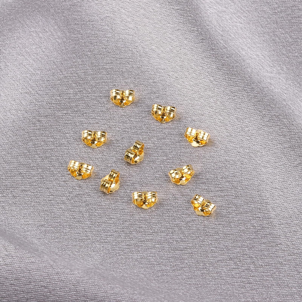 14K Gold Earring Backs Replacements, Hypoallergenic Earring Backs for Studs