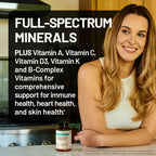 NatureWise Multivitamin for Women + Stress Support with Organic Whole Foods & Natural Minerals - B-Complex + Vitamin C + D3 K2 for Immunity, Hair, Skin & Nails - Non-GMO - 60 Capsules[30-Day Supply]