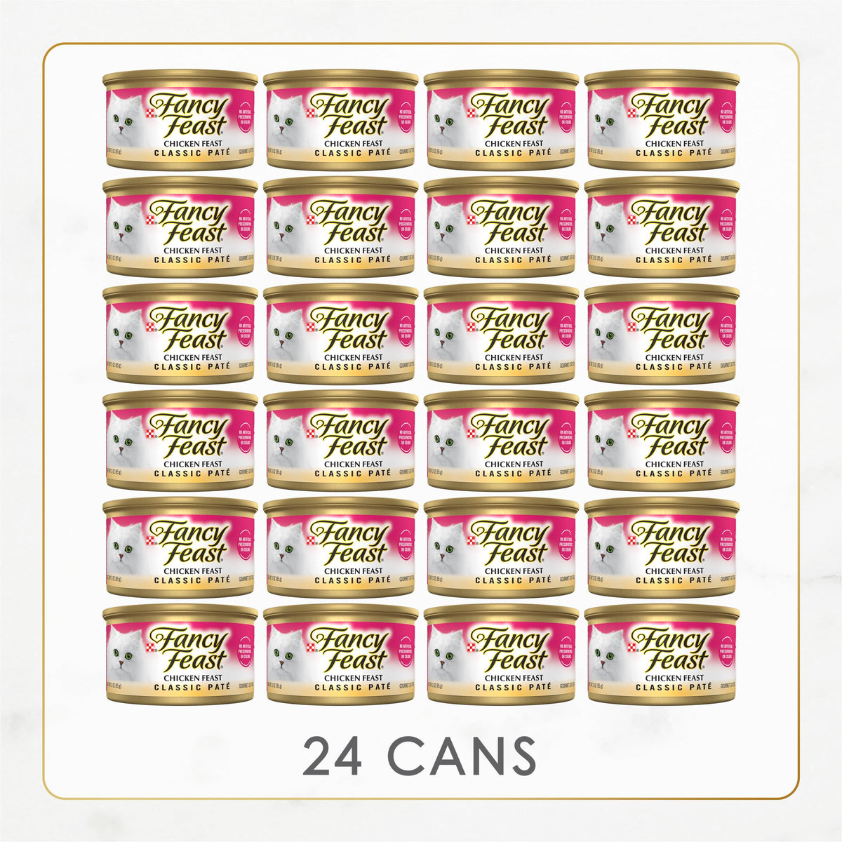 Purina Fancy Feast Classic Pate Wet Cat Food, 3 oz cans, 24-Pack