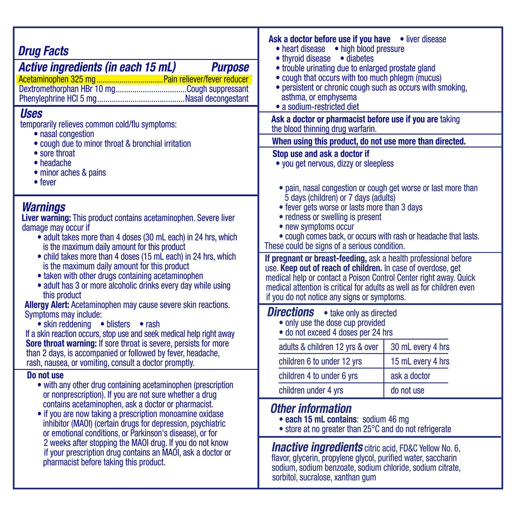 Buy now Vicks DayQuil Cold and Flu Relief Liquid Medicine, Non-Drowsy Powerful Multi-Symptom Daytime Relief for Headache, Fever, Sore Throat, Minor Aches and Pains, Nasal Congestion, Sinus Pressure, and Cough, 12 FL OZ at indiglob india