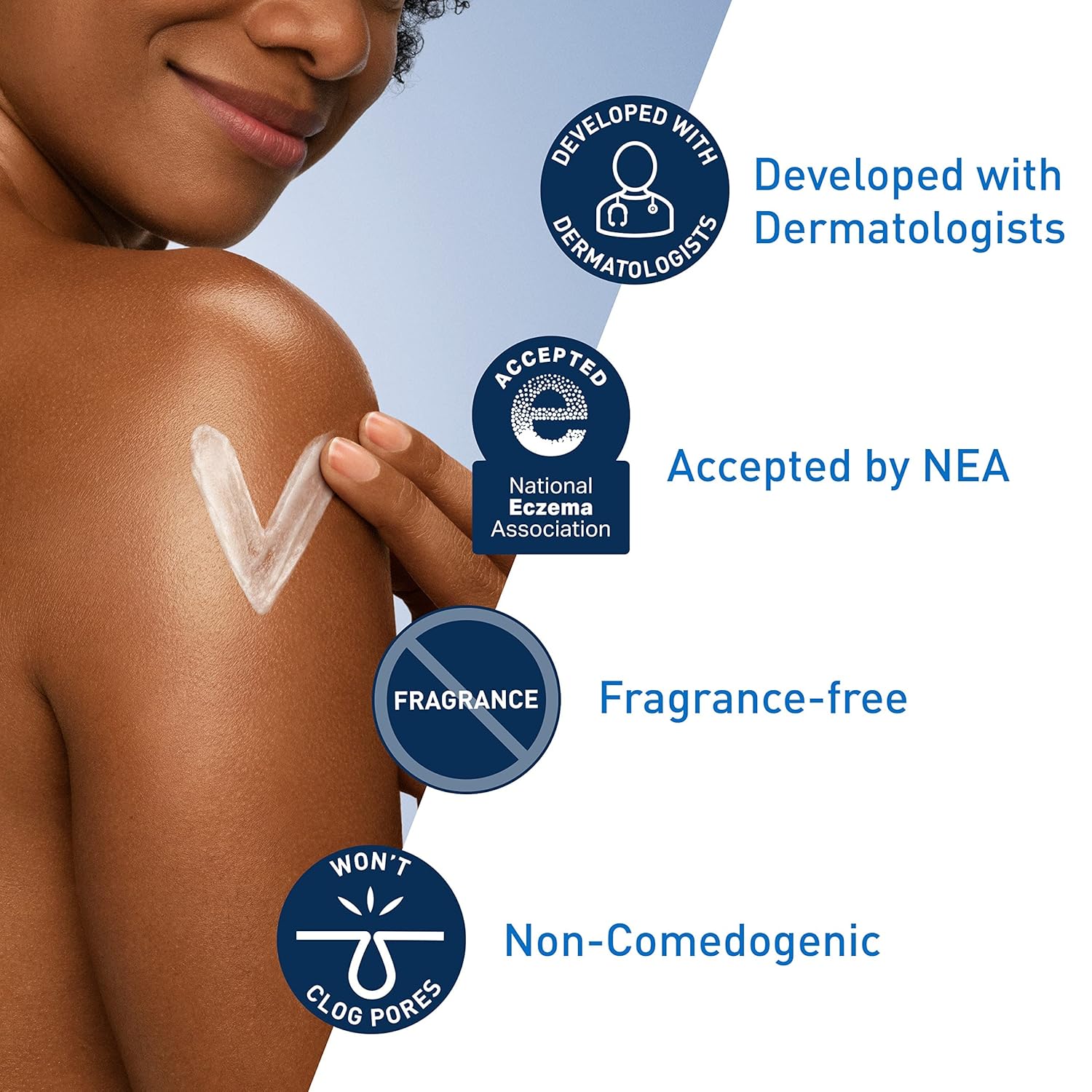 Buy now CeraVe Moisturizing Cream, Body and Face Moisturizer for Dry Skin, Body Cream with Hyaluronic Acid and Ceramides, Daily Moisturizer, Oil-Free, Fragrance Free, Non-Comedogenic, 19 Ounce at indiglob india