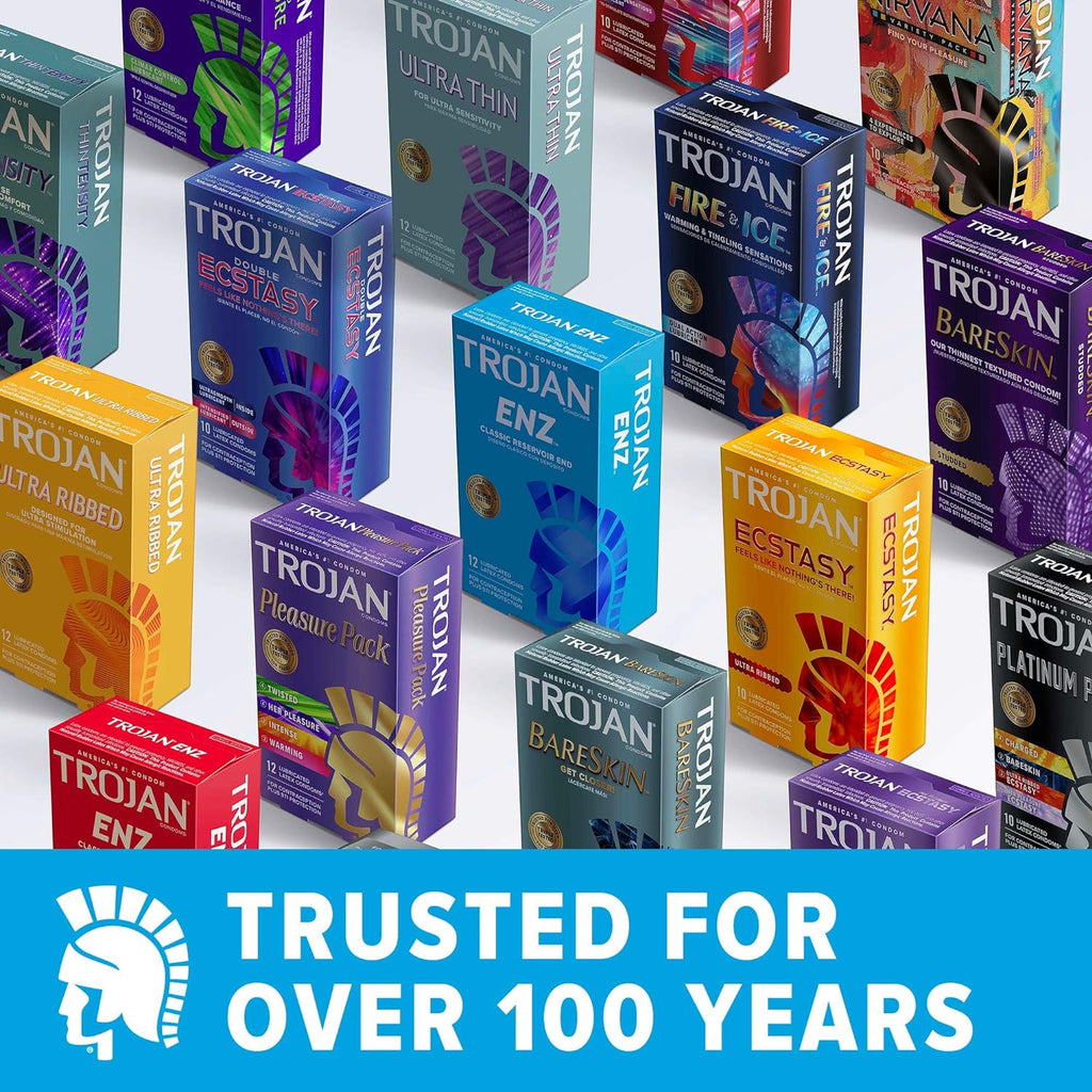 Buy now Trojan Studded Bareskin Lubricated Condoms - 10 Count at indiglob india