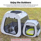 Tenrai Portable Cat Playpen, Trapezoidal Design for Better Standing, Foldable Pet Tent for Indoor and Outdoor Use of Kitten and Puppy, Dog Play Enclosure, Cat Houses & Condos