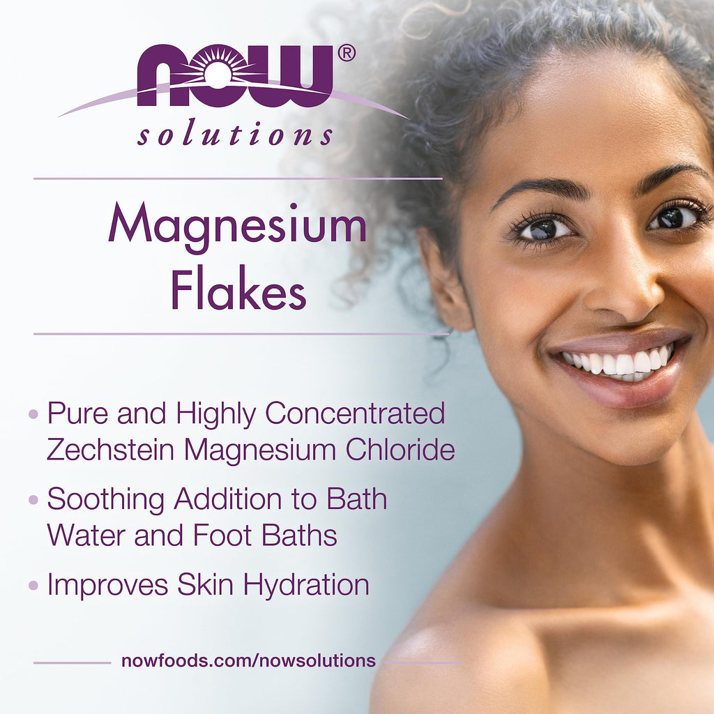Buy now NOW Foods Solutions, Magnesium Flakes, 100% Pure, from the Ancient Zechstein Seabed, Highly Concentrated, 54-Ounce at indiglob india