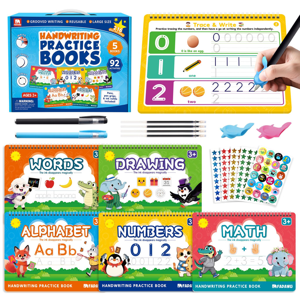 Magic Grooved Writing Practice Books for Kids Learn to Write Letter
