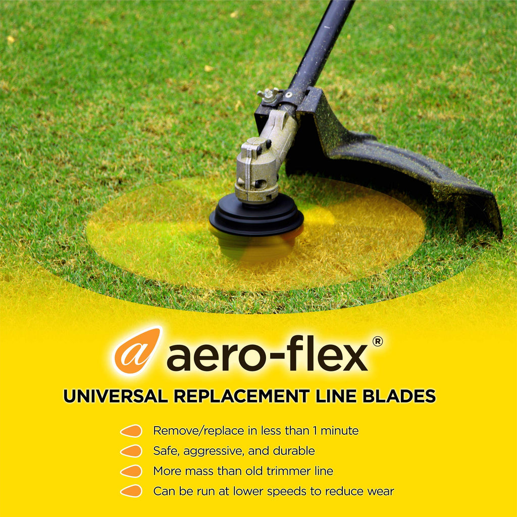 Aero-Flex® Premium Replacement Flexible Line Blades for Trimmers - Durable String Replacement - .240 Line Blades (32 Combo Pack)